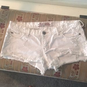 Hollister white Jean shorts